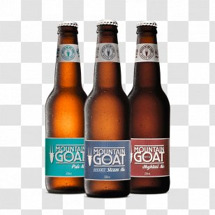 Lager Mountain Goat Beer Bottle Ale - Alcoholic Drink Transparent PNG