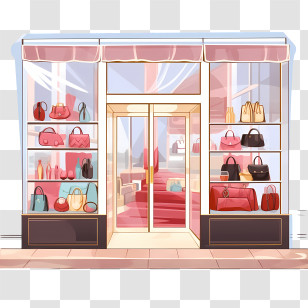 Handbag Store
 - Luxury Boutique Storefront With Window Display Transparent PNG