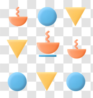 Circular Shapes - Colorful Geometric Shapes Transparent PNG