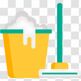 Cleaning Mop - Cleaning Supplies With Bucket And Mop Transparent PNG