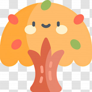 Autumn Tree - Happy Tree With Colorful Leaves Transparent PNG
