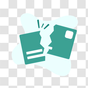 Icon - Broken Credit Card Icon Transparent PNG
