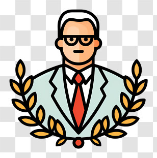 Leadership - Businessman With Laurel Wreath Transparent PNG