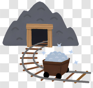 Icon - Mine Entrance With Cart Transparent PNG