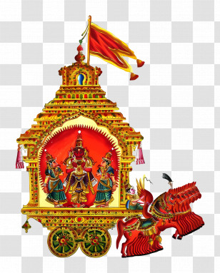 Lord Surya - Decorative Cultural Chariot Transparent PNG