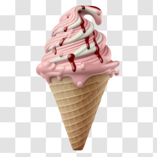 Strawberry
 - Strawberry Ice Cream Cone With Red Drizzle Transparent PNG
