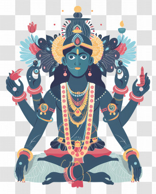 Apara Ekadashi - Vibrant Illustration Of Hindu God With Cultural Significance Transparent PNG