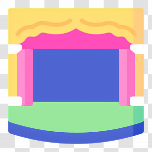 Stage Show - Colorful Stage Icon Transparent PNG