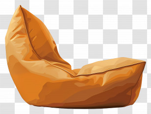 Soft Chair Bag - Orange Bean Bag Chair Transparent PNG