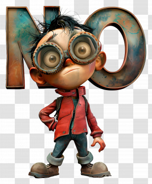 No Sign - Boy With NO Sign Transparent PNG