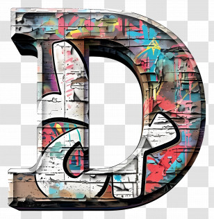 Letter D - Graffiti Letter D Transparent PNG