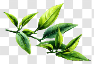 Green Tea Leaf - Fresh Green Leaves Illustration Transparent PNG