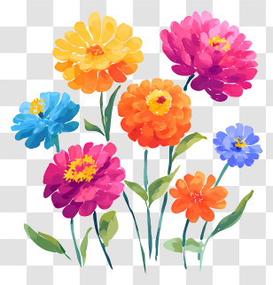 Flower Bokeh - Colorful Flowers In Bloom Transparent PNG