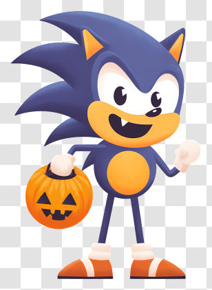 Sonic The Hedgehog In Halloween - Blue Hedgehog Halloween Fun Transparent PNG