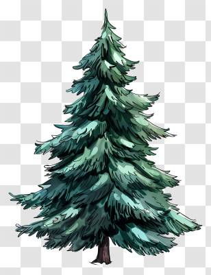 Fir Tree - Evergreen Pine Tree Illustration Transparent PNG