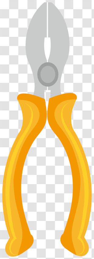 Claw Hammer - Yellow Pliers For Electrical Work Transparent PNG