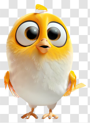 Bird Day - Cute Yellow Cartoon Bird Transparent PNG