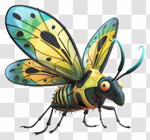 Summer - Colorful Insect Illustration Transparent PNG