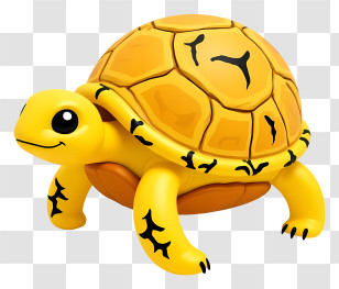 Cartoon Turtle - Yellow Cartoon Turtle Transparent PNG