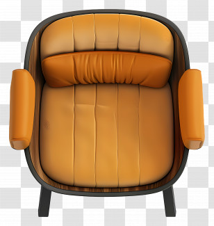 Chair Top View - Modern Comfortable Armchair Illustration Transparent PNG