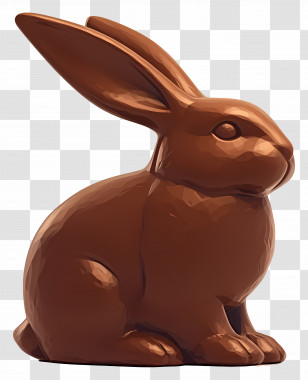 Chocolate Bunny - Chocolate Bunny Sculpture Transparent PNG