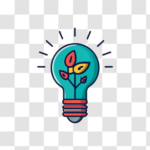 Light Bulb - Eco-Friendly Illustrative Light Bulb With Plant Design Transparent PNG