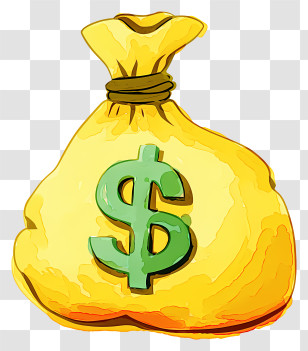 Sack Of Money - Golden Money Bag With Coins Transparent PNG