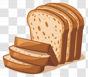 Whole Wheat Bread - Brown Sliced Bread Illustration Transparent PNG