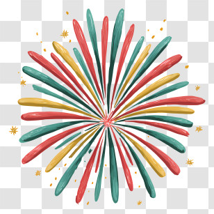 Animated Fireworks - Colorful Firework Celebration Illustration Transparent PNG