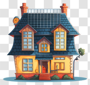 Abandoned House - Small Cute Doodle House Transparent PNG