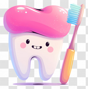 Cartoon Toothbrush - Cute Cartoon Teeth With Toothbrush Transparent PNG