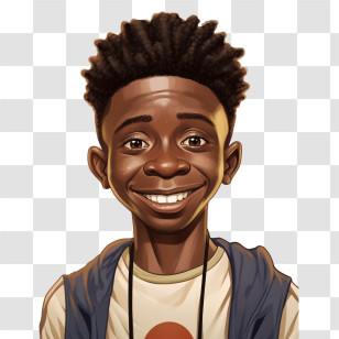 Cartoon Boy
 - Smiling Male Cartoon Portrait With Stylish Features Transparent PNG