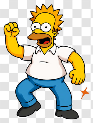 Homer Simpson - Animated Yellow Cartoon Character Transparent PNG
