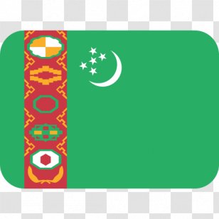 Emoji Background - Flag Of Turkmenistan - Rectangle Teal Transparent PNG