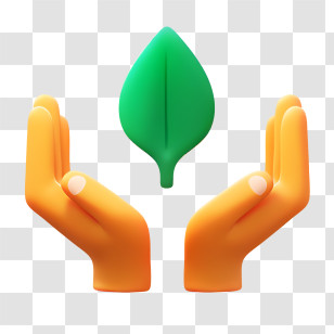 Green Leaves - Hands Holding Leaf Icon For Eco-Friendly Concept Transparent PNG
