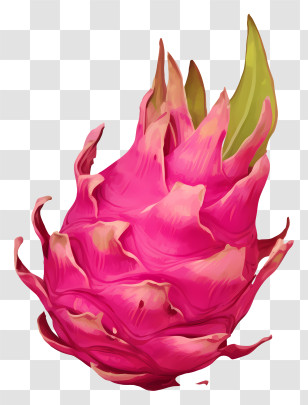 Dragon Fruit - Vibrant Pink Dragon Fruit Transparent PNG