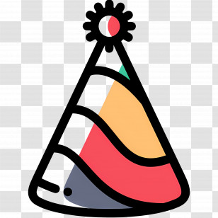 Birthday Cone - Colorful Party Hat Transparent PNG
