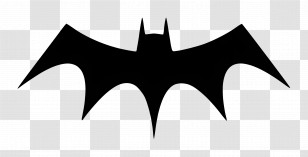 Batman Logo - Minimalist Bat Silhouette Logo Transparent PNG