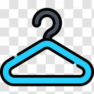 Clothes Hanger - Modern Blue Clothing Hanger Icon Transparent PNG