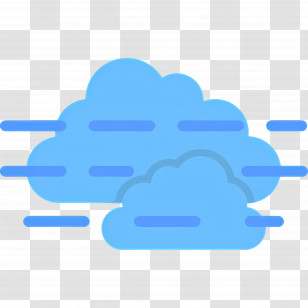 Fog - Blue Cloud Illustration For Weather Concept Transparent PNG