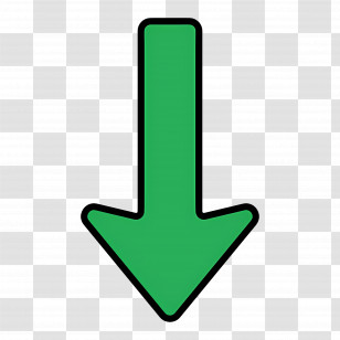 Down Arrow - Green Downward Arrow Transparent PNG