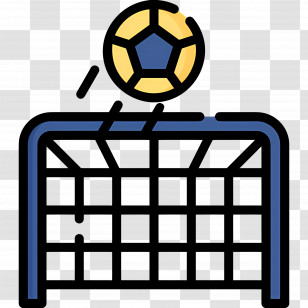 Football Net - Soccer Goal With Ball Illustration Transparent PNG