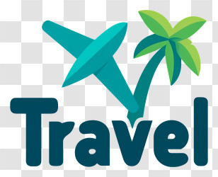 Travel Logo - Travel Tropical Plane Logo Transparent PNG