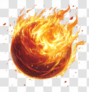 Fireball - Fireball With Bright Flames Transparent PNG