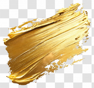 Gold Brush Strokes - Gold Paint Stroke Transparent PNG