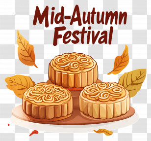 Mid Autumn Festival - Mooncakes For Mid-Autumn Festival Celebration Transparent PNG