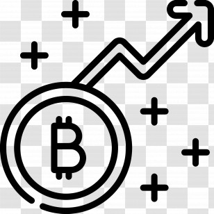 Bitcoin - Bitcoin Growth Icon Transparent PNG