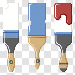 Cartoon - Set Of Paint Brushes Transparent PNG