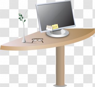 Table Desk Computer Vector Graphics Download - Monitor Accessory - Furniture Design Transparent PNG