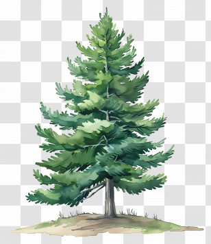 Pine Tree - Beautiful Pine Tree Illustration Transparent PNG